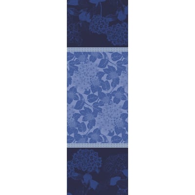 Chemin de table pur coton bio antitache HORTENSIAS GARNIER THIEBAUT