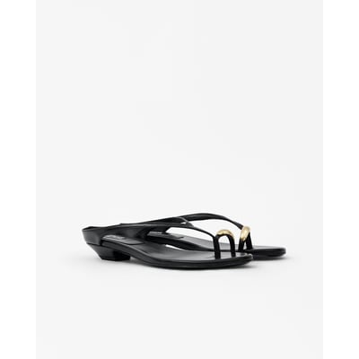 Mules à bout rond et bijou doré JUNO MI MAI