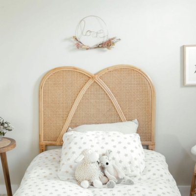 Tête de lit rotin et cannage naturel pour 1 personne - ALMA SAUDARA COLLECTIONS