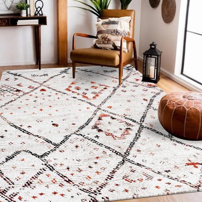 Tapis salon et chambre tissé motif berbère LYN8 MORYLA C UN AMOUR DE TAPIS