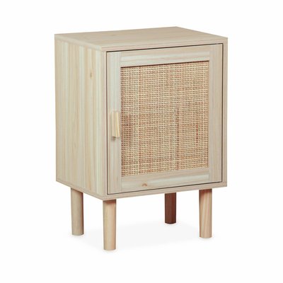 Table de chevet cannage 1 porte CAMARGUE SWEEEK