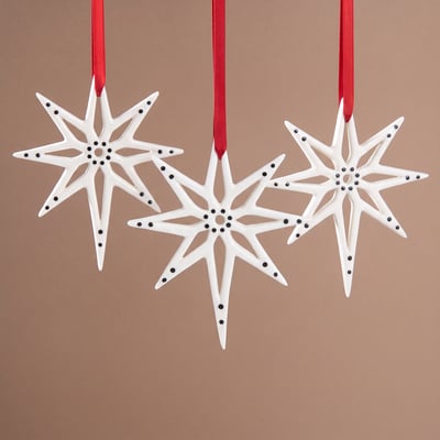 Flocon lappi à suspendre de noël décorative H12 NOËL SIA DECO