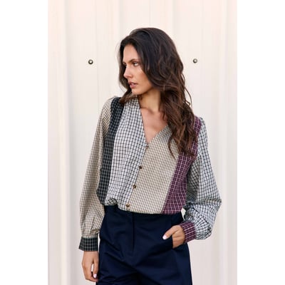 BLOUSE imprimé à carreaux BAILA LA PETITE ETOILE