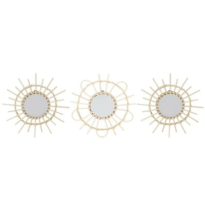 Lot de 3 miroirs rotin D28 DECORATIE