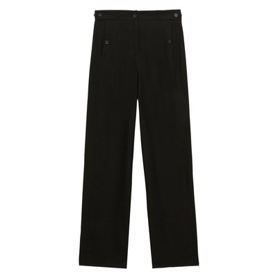 Pantalon à pinces Piotr en lin noir INES DE LA FRESSANGE PARIS