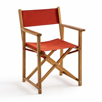 Fauteuil de table pliant acacia et toile, Alfred AM.PM