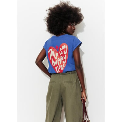 T-shirt à message coeur PROMOD