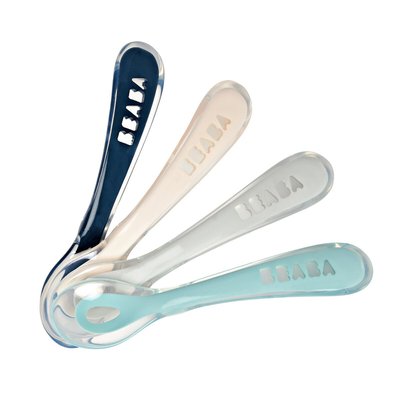 Lot De 4 Cuillères 2ème Âge Silicone BEABA