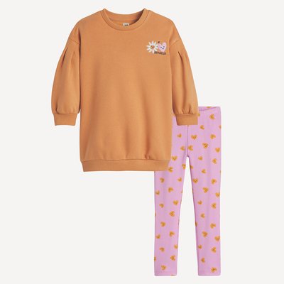 Ensemble 2 pièces sweat long et legging imprimé LA REDOUTE COLLECTIONS