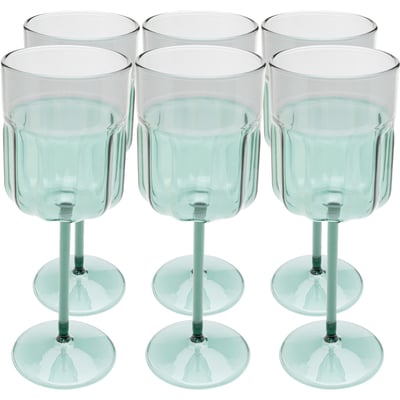 Lot de 6 verres à vin, DUETTO KARE DESIGN
