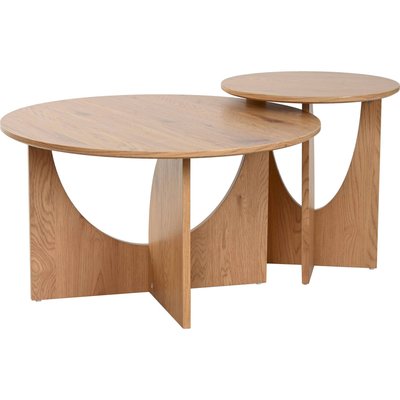 Table basse design scandinave en mdf finition naturelle RECOLLECTION