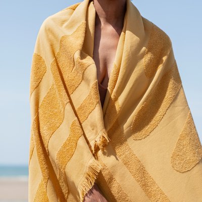 Fouta De Plage en Motif feuillage en éponge TROPI MADURA
