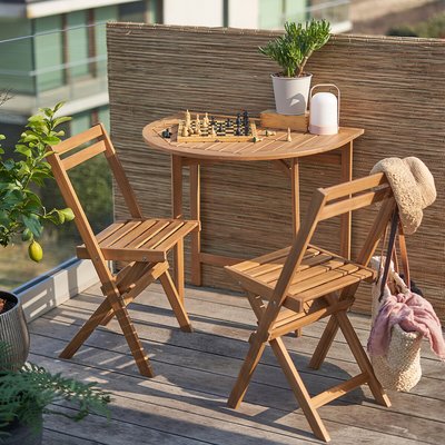 Balkon-Set aus Tisch + 2 Stühlen Alata, Akazie LA REDOUTE INTERIEURS