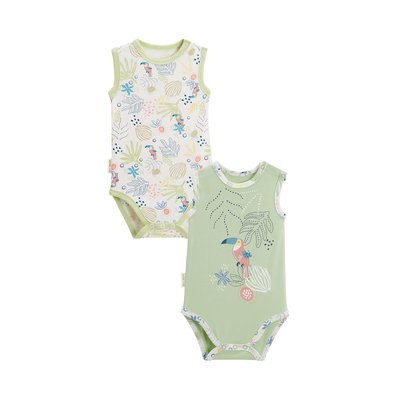 Lot de 2 bodies bébé sans manches MOKA PETIT BEGUIN