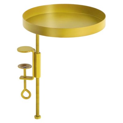 Support à plantes rond à fixer hauteur réglable doré 24.6 x 18 cm JARDINDECO