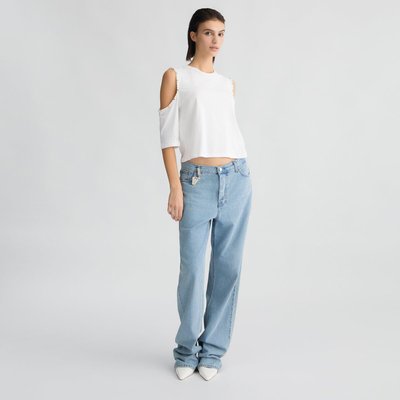 Jean droit bleu clair avec charm bijou LIU JO