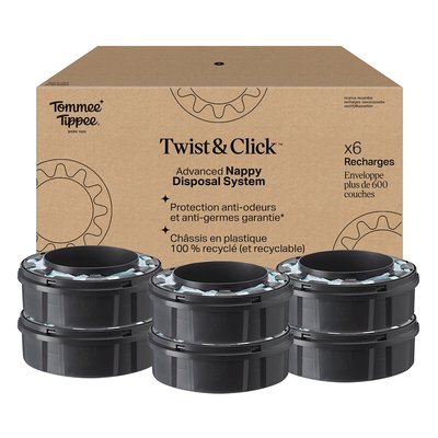 Recambios para contenedores Twist and Click juego de 6 TOMMEE TIPPEE