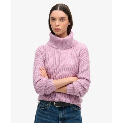Pull côtelé brossé à col ample SUPERDRY