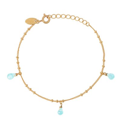 Bracelet  aigue marine doré - danae CAROLINE NAJMAN