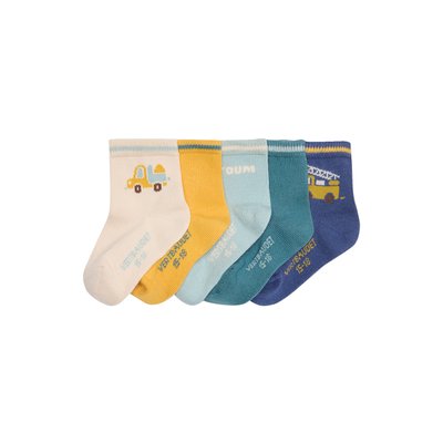 Lot de 5 paires de chaussettes « vroum » VERTBAUDET