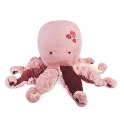 Peluche Pieuvre rose Trésors marins 80 cm HISTOIRE D'OURS