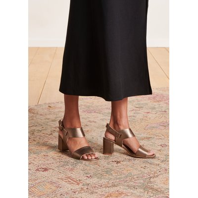 Sandales à talons dorées LA FEE MARABOUTEE