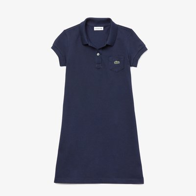 Cotton Polo Dress with Short Sleeves LACOSTE
