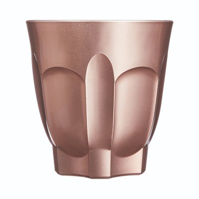6 tasses en verre 9 cl dorées -FLASHY LUMINARC