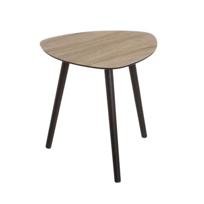 Table d'Appoint Trépied Bois et Noir WADIGA