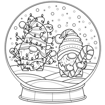 Tableau Sur Toile À Colorier Lutins NOËL CEANOTHE
