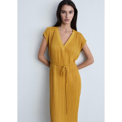 Robe plissée ceinture MANGO