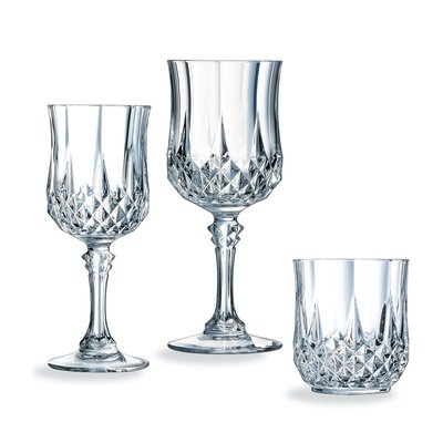 Ensemble 18 verres à pied et gobelets  Longchamp - Cristal d'Arques CRISTAL D ARQUES