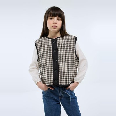 Gilet sans manches à carreaux MONOPRIX