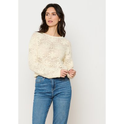 Pull en crochet avec col bateau LOLALIZA