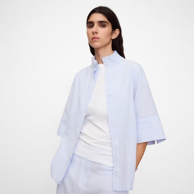 Chemise à rayures en seersucker ADOLFO DOMINGUEZ