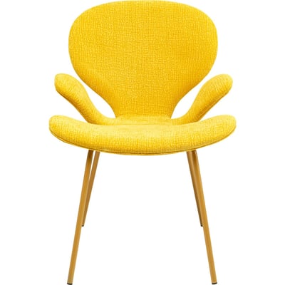Chaise avec accoudoirs Soft Blossom jaune KARE DESIGN