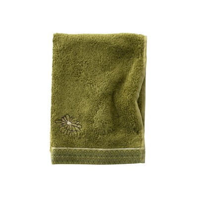 Serviette invité coton et viscose de bambou SILVALYS CARRE BLANC