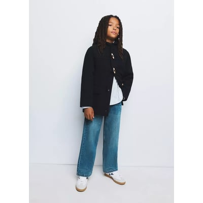 Manteau laine mélangée capuche MANGO KIDS