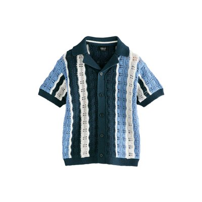 Polo manches courtes en crochet et col revers NEXT