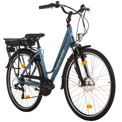 Vélo de ville électrique Femme 28'' Optima Basic Bleu 7 vitesses KS