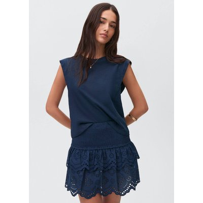 Jupe à volants broderie suisse MANGO TEEN