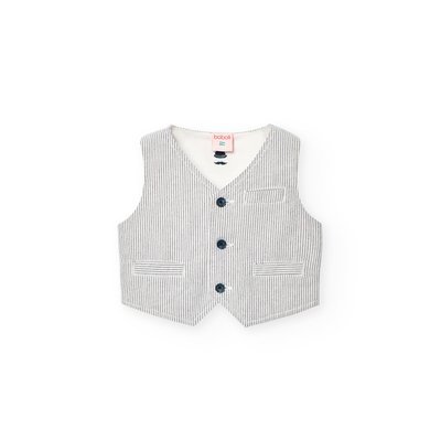 Gilet en coton avec imprimé rayures BOBOLI