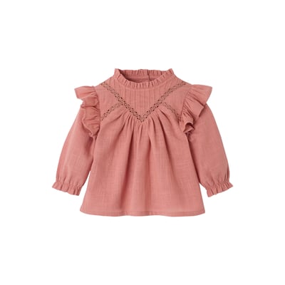 Blouse volantée bébé en tissu flammé VERTBAUDET