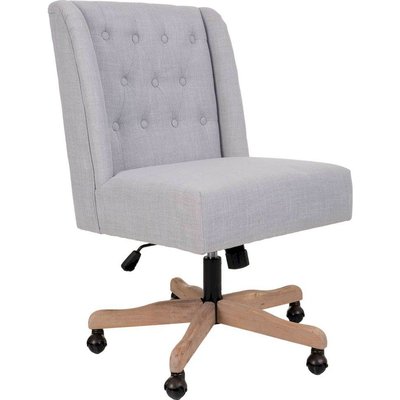 Chaise de bureau grise tapissée à roulettes réglable élégante RECOLLECTION