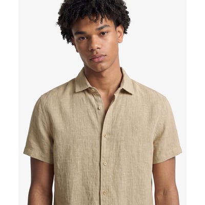 Chemise en lin à manches courtes Riviera SUPERDRY