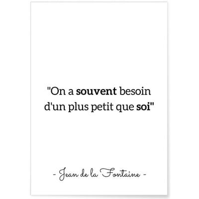 Affiche Jean de La Fontaine : 'On a souvent...' L'AFFICHERIE