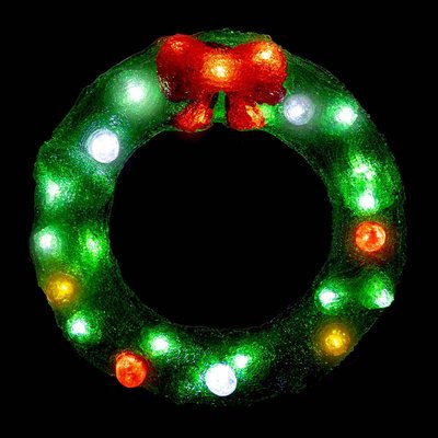 Couronne de Noël lumineuse extérieure H29cm 25 LED + transfo FEERIC LIGHTS & CHRISTMAS