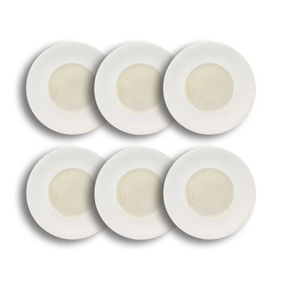 Lot de 6 assiettes plates en porcelaine 31cm, URUS OGO LIVING