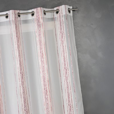 Voilage en jacquard à fines rayures verticales HOME MAISON