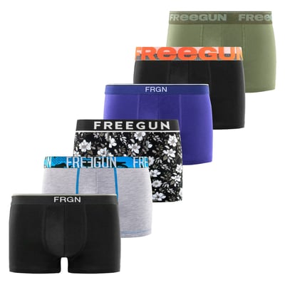 Lot De 6 Boxers Surprise Coton FREEGUN